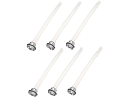 Conjunto de 6 peças de reposição flexíveis para mangueira de drenagem de gasolina.