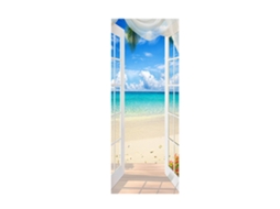 Mural de porta 3D Baok, autoadesivo, removível, em vinil, para decoração de casa.