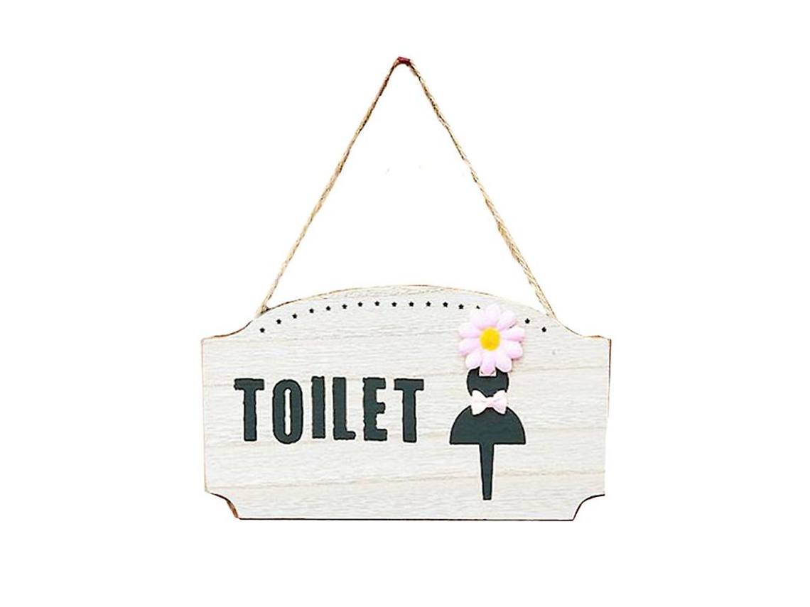 1Pcs Placa de Banheiro de Madeira ALLINLESS