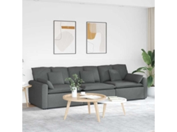 Vidaxl Sofá Modular Com Almofadas Cinzento-escuro