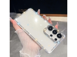 Capa De Celular Antiqueda De Tpu Com Glitter E Strass E 4 Cantos