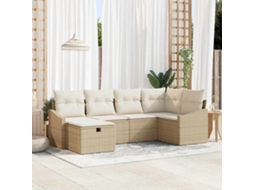 Vidaxl Conjunto De Sofás 7 Unid. Vime Pe