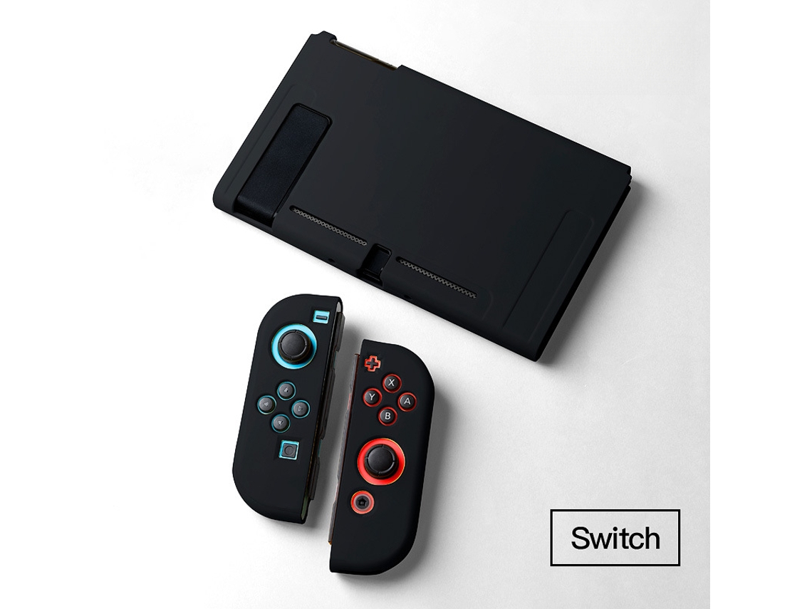 Capa para Nintendo Switch Ns, Capa Protetora Antiderrapante em Tpu SPQMENT (preta)
