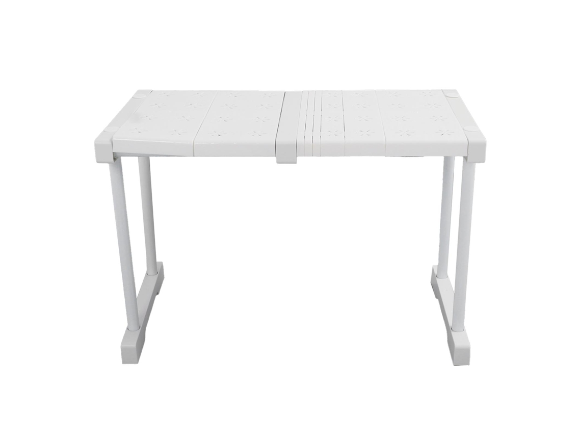 Prateleira Expansível Empilhável 121lb Suporte De Carga Divisor Rack De Armazenamento Para Armário Armário Comprimento 37 48cm / 14,6 18,9 Pol.