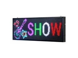 Letreiro Led Programável 99 X 35 Cm Painel Digital Flexível Rolável de Todas as Cores Visualização com Padrão Texto Personalizado Controle Aplicativo