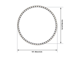 Laxiscreed Ring Light Led De 60 Peças, Rgb E Controlável Individualmente