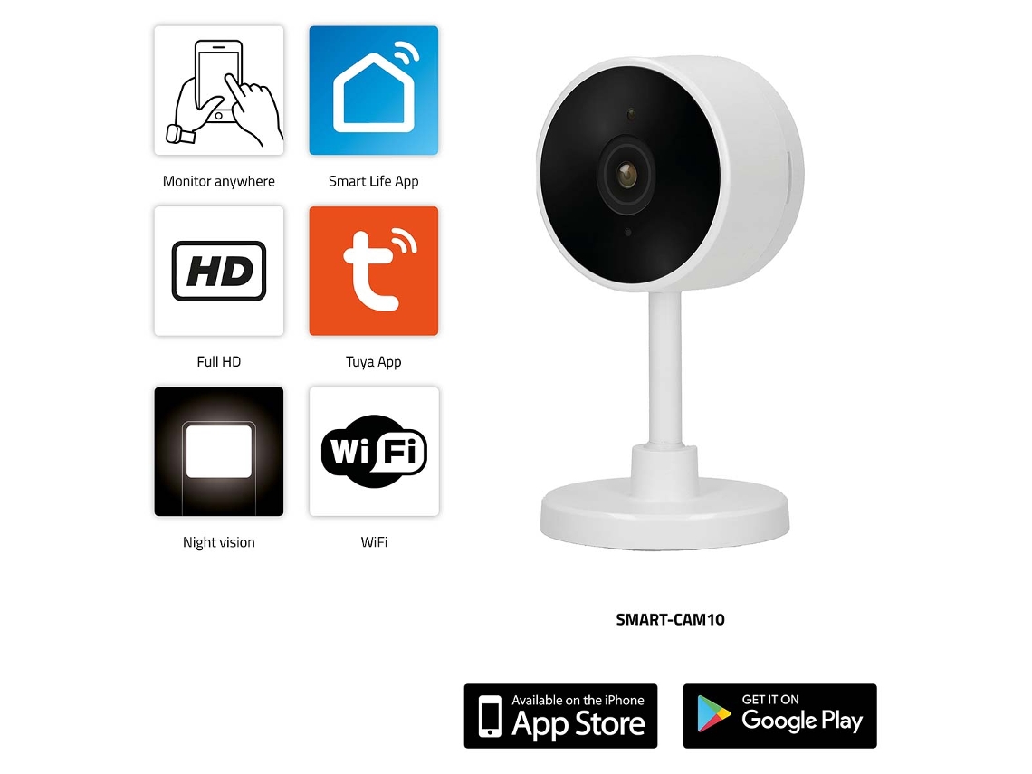 Câmera Inteligente Wi-fi Com Full Hd E Visão Noturna.