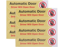 Conjunto De 8 Adesivos De Advertência Amarelos Em Pvc Para Portas De Veículos.