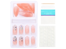 24pcs Unhas Falsas Reutilizáveis De Capa Completa Com Acessórios Para Manicure