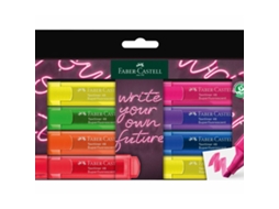 254601 Marcador 8 peças Ponta de cinzel Azul, Verde, Roxo, Laranja, Rosa, Vermelho, Amarelo Faber Castell (s)