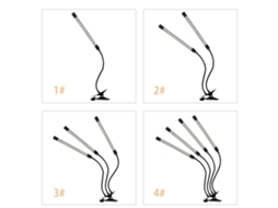 Luz de Crescimento USB com 5 Níveis de Brilho e Timer | S/MARCA