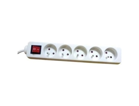 Bloco 5x2p Com Interruptor 3g1 1,5 M Electraline Branco