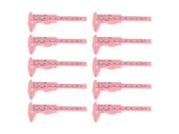 Régua De Medição De Sobrancelha 80mm 10pcs Rosa Tatuagem Régua De Caliper Vernier Com Escala Dupla