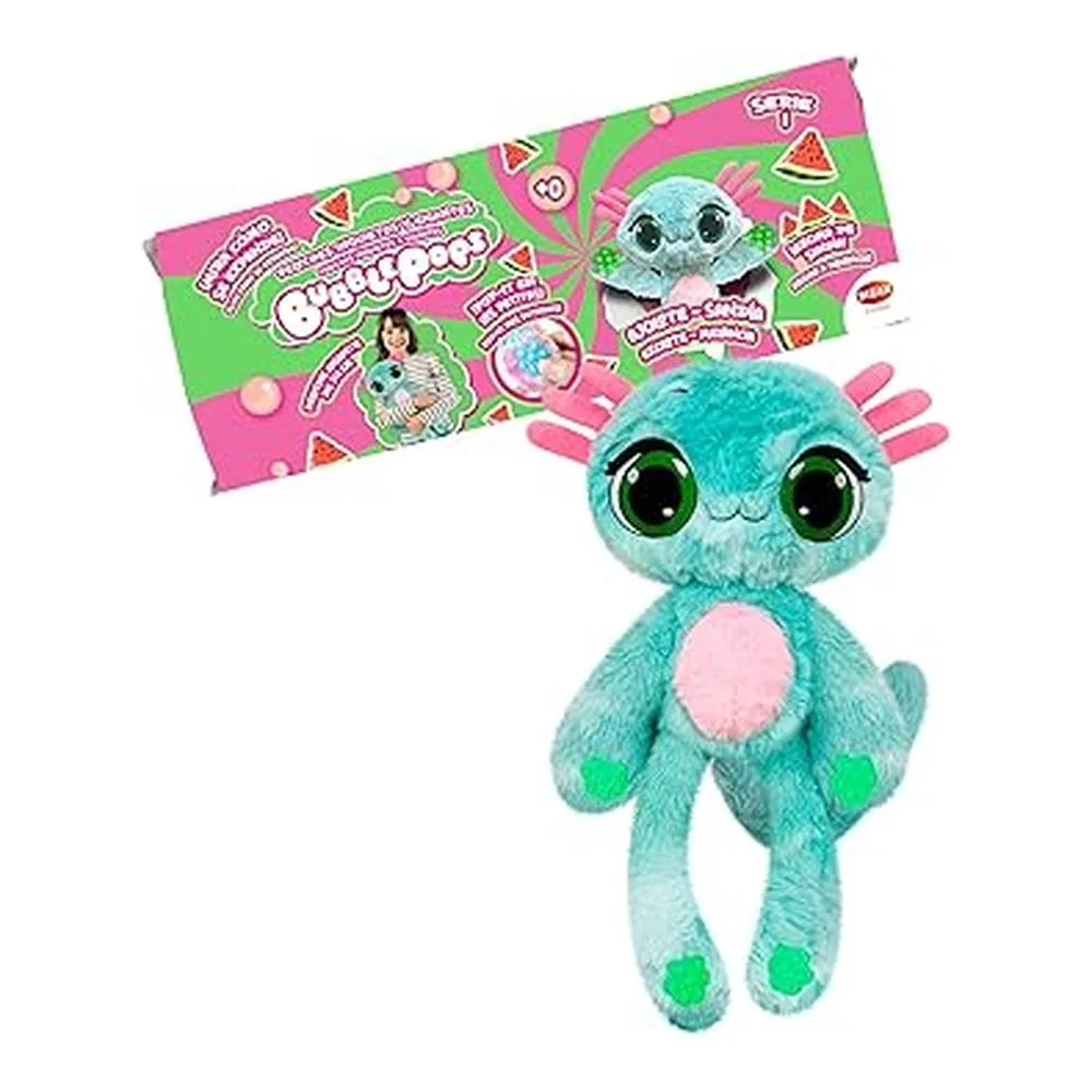 Bizak Bubble Pops Peluche Ajolote Sandía, Aroma Y Patitas Stem 64492004 Ajol.sand Bizakp25