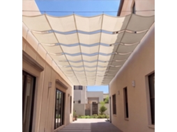 Toldo Retrátil À Prova D'água Com Proteção Uv 80 X 305 Cm Em Tecido Pes Para Pátio