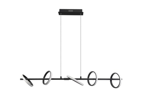 Luminária Suspensa Led Moderna Para Mesa De Jantar Com Rotação E Anéis Removíveis. Luminária Suspensa Para Quarto De Dormir Zmh
