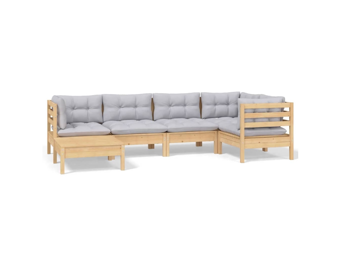 Garden Lounge Set, Garden Lounge Sets Vidaxl Cinzeto Madeira De Pinho (n/a)