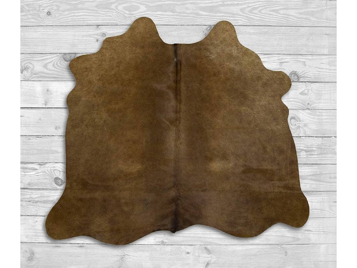 Tapete ZERIMAR Pele de Vaca (Castanho - 130x140 cm - Pele)
