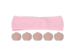 Conjunto De Paletas De Cilios 5pcs Silicone Adesivo Profissional Com Bandana Para Extensão De Cílios