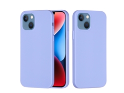 Capa De Silicone Para Iphone 15 Plus - Cor Sólida, Proteção Fina E Antiaderente - Roxa