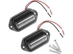 Rebe 2 Unidades Luz de Matrícula Led Impermeável 6 Smd Luces Traseiras para Carros Caminhões Motos 12v/24v