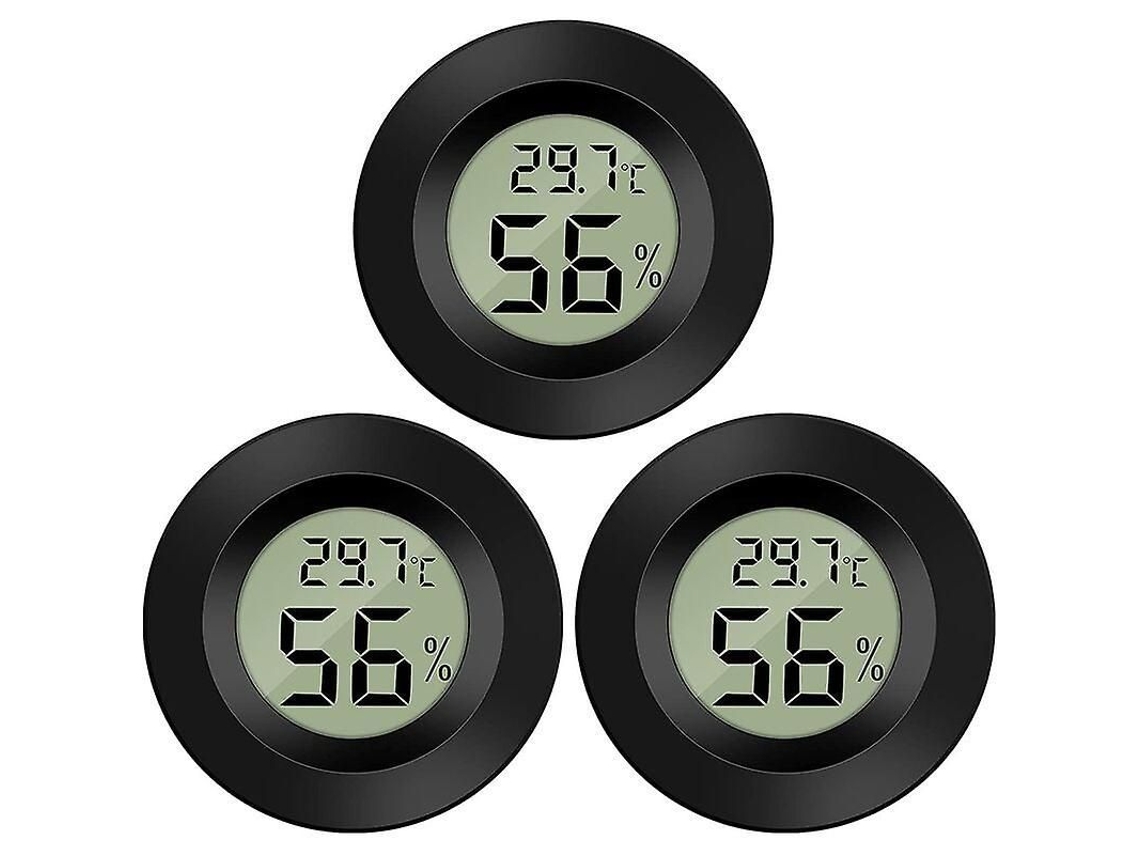 Termômetro Higrômetro Digital Mini Lcd, Medidor De Temperatura E Umidade Portátil, Faixa -50~70°c 20%~99%ur, Pacote De 3