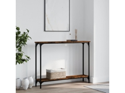 Vidaxl Mesa Consola 100x22,5x75cm Derivados De Madeira Carvalho Fumado