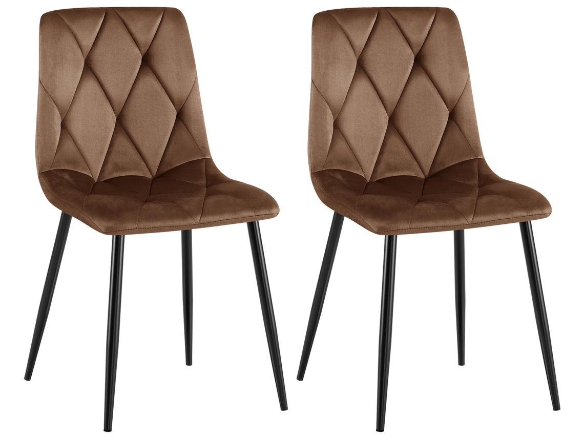 2er Set Esszimmerstuhl Clairton Samt