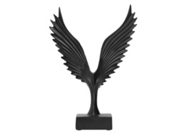 Laxiscreed Escultura Decorativa Em Resina De Asa De Anjo E Águia, Obra De Arte Para Decoração De Casa Bs086 Preta