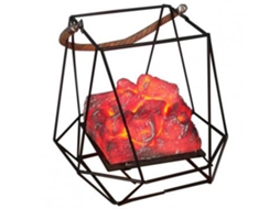 Lâmpada Ornamental De Ferro Halloween Com Luz Led Chama Imitada