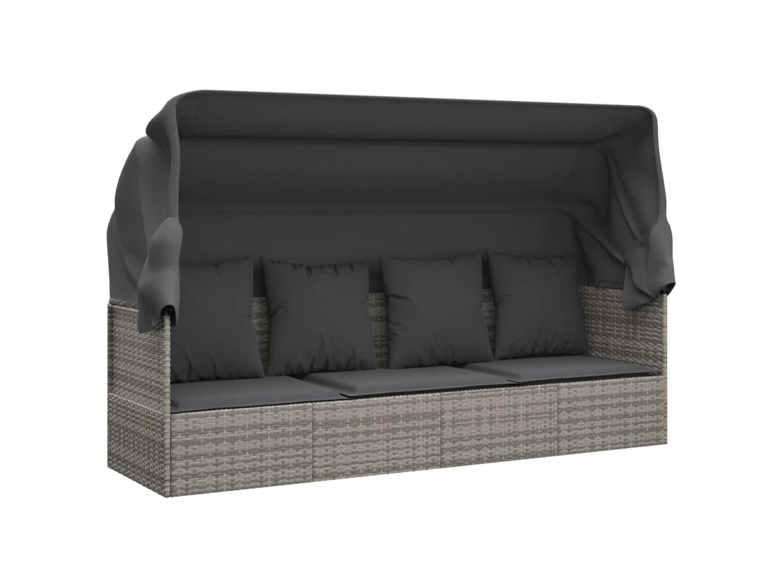 Outdoor Lounge Bed, Outdoor Lounge Beds Vidaxl Cinzeto Rattan / Vime (n/a)