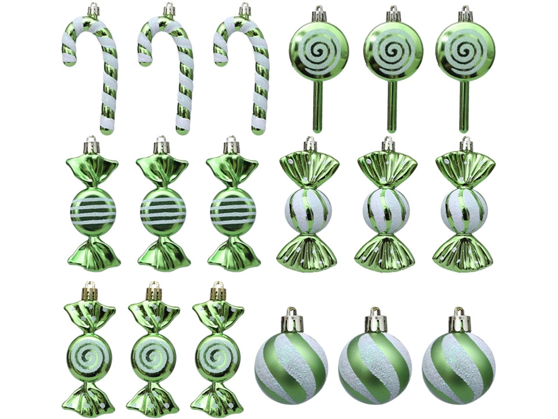 Conjunto De 18 Enfeites Decorativos Natalinos Para Pendurar, Ideais Para Decoração De Natal.