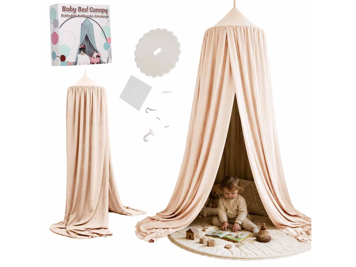 Dossel Suspenso Bege Para Quarto Infantil