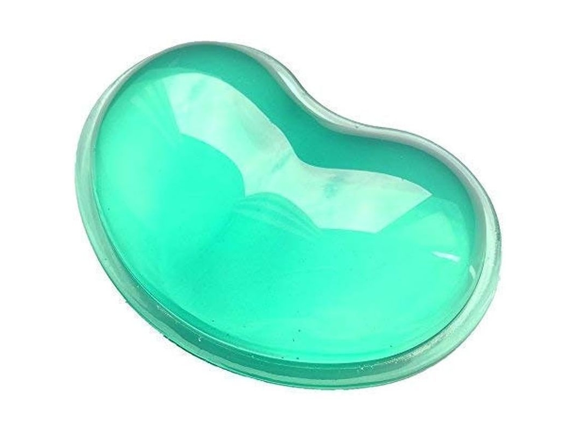 2026 mouse Pad Ergonômico com Apoio de Pulso em Gel de Silicone Coração Translúcido Verde
