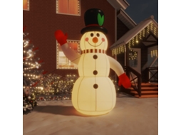 Vidaxl Boneco De Neve Insuflável Com Luzes Led 300 Cm