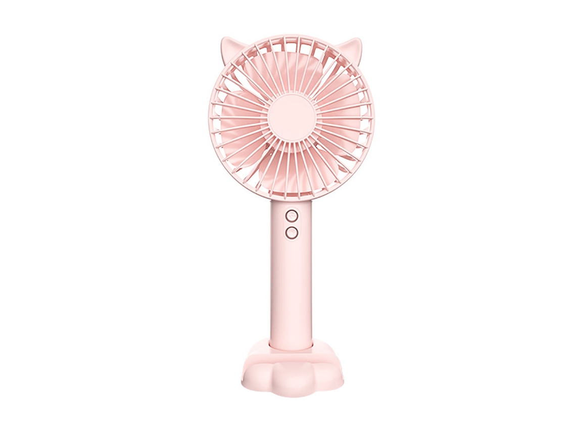 Ventilador Portátil De Mão Abs 3 Engrenagens Usb Recarregável Silencioso Ventilador De Mesa Pequeno Portátil Com Luz Noturna Para Casa Viagem Escritó