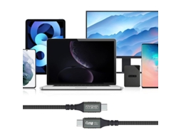 Cabo BAKEY USB4 de 1 metro, Thunderbolt 4, 40 Gbps, PD240W, 8K a 60 Hz, Tipo C, para carregamento rápido (não aplicável)