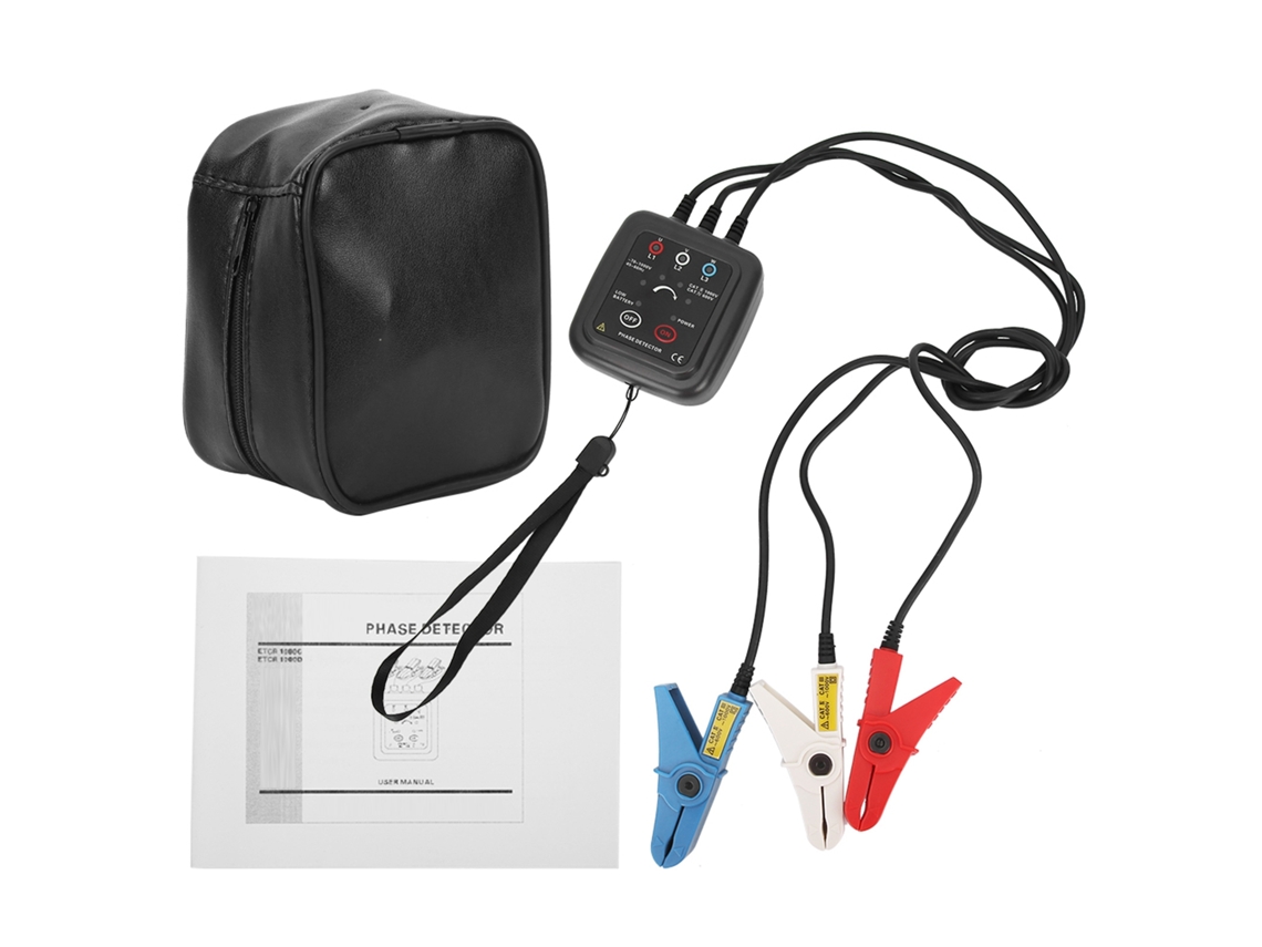 Detector de Sequência de Fases Não Contato Etcr1000c com Base Magnética Medidor de Fases Ac 70 1000v