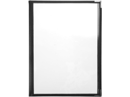 Healvian Cozinha Cardápio Pasta, Ecológico, em PVC Transparente, com 2 Páginas, 4 Lados, Argolas e Camadas