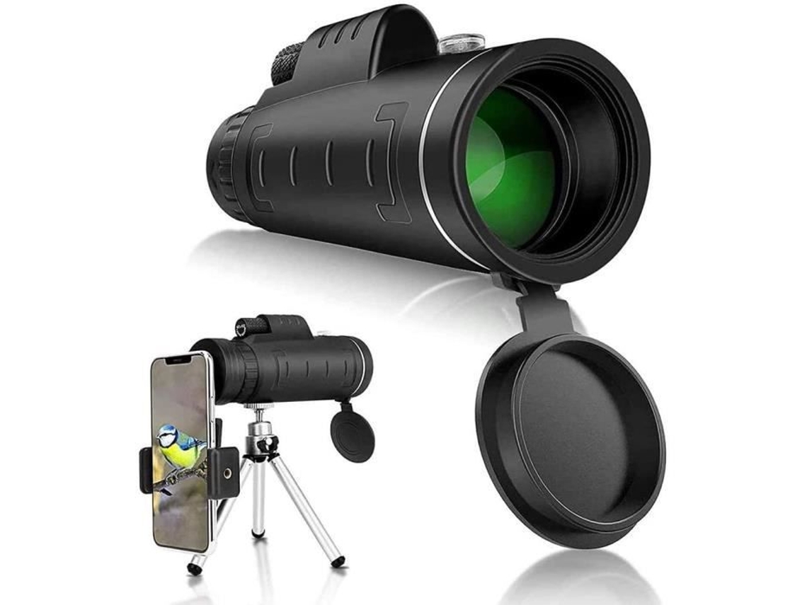 Telescópio Monocular Starcope Hd de Alta Potência 40X60 Fmc Bak4 com Suporte para Smartphone e Tripé Ip59