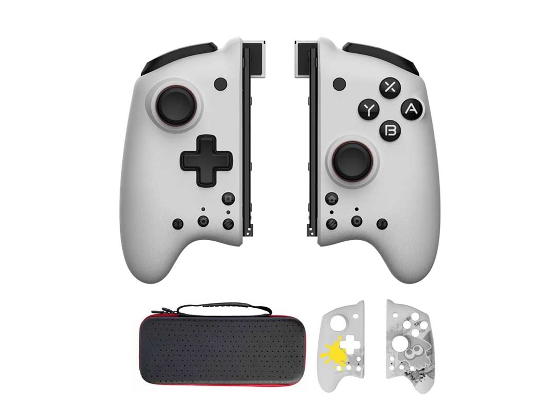 Controle M6 Gemini, Gamepad Esquerdo E Direito Com Vibração, Compatível Com Switch Oled, Cor Branca. Aeuzwr