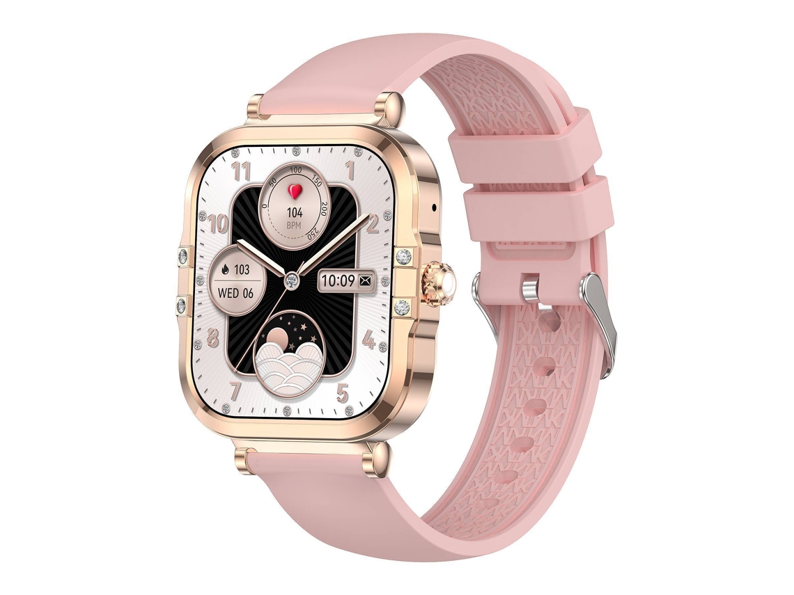 Smartwatch Feminino Tela Hd Amoled de 1,75'' Rosa YANYXR