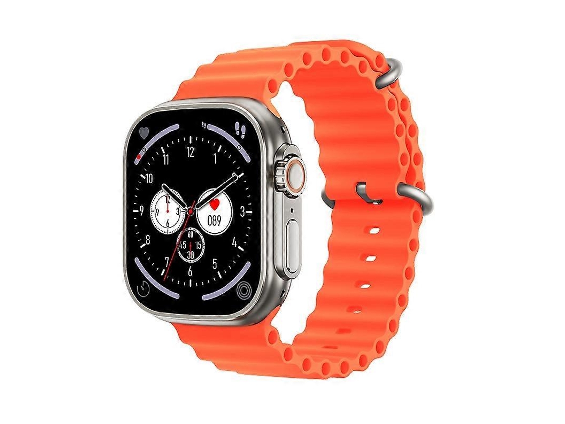 Smartwatch WS68 Ultra com tela colorida de 1,85 polegadas, monitora frequência cardíaca e pressão arterial. Ly Ebike