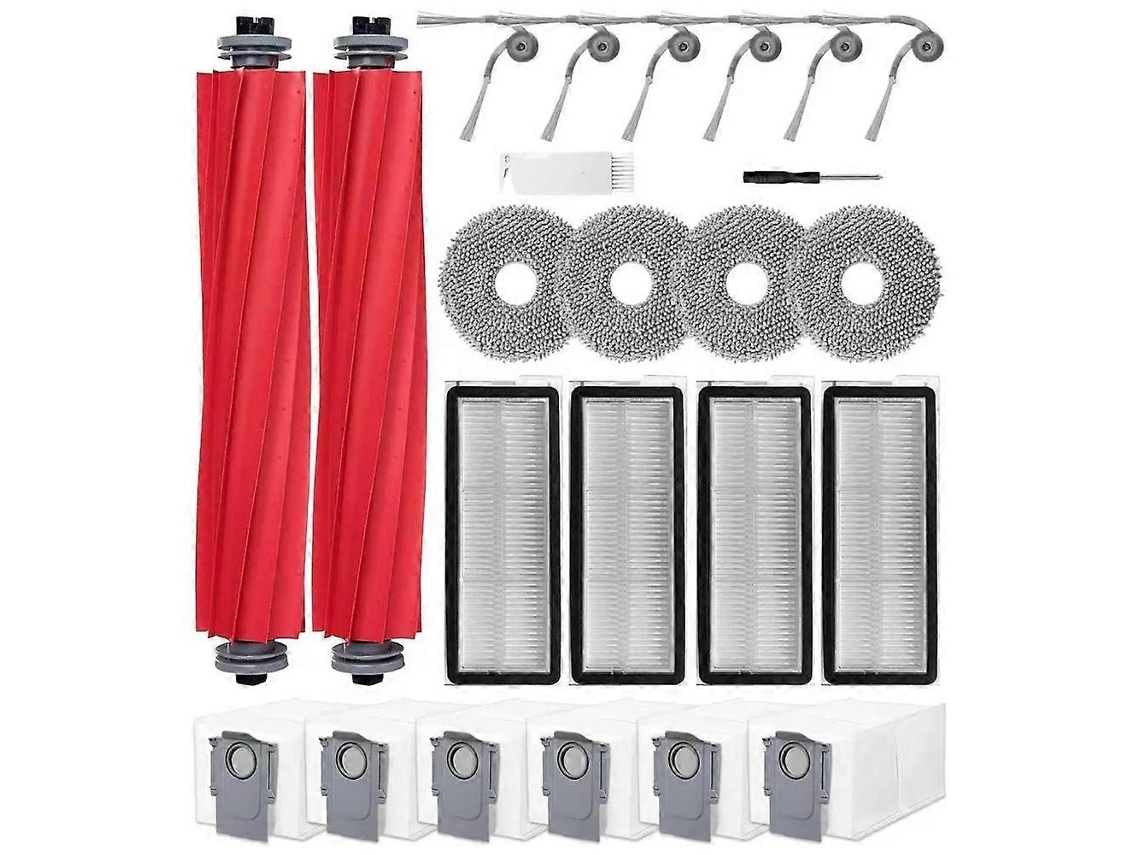 Conjunto De 21 Peças De Reposição Para Aspirador De Pó Roborock Qv 35a/qr 598/qr 798: Escova Lateral Principal, Filtro Hepa, Pano De Limpeza E Saco Pa