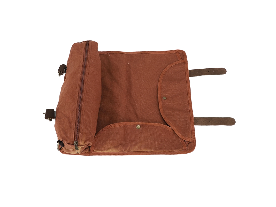 Bolsa Enrolável Para Bartender De Lona E Couro Com Múltiplos Compartimentos, Portátil Para Ferramentas De Bar E Viagens