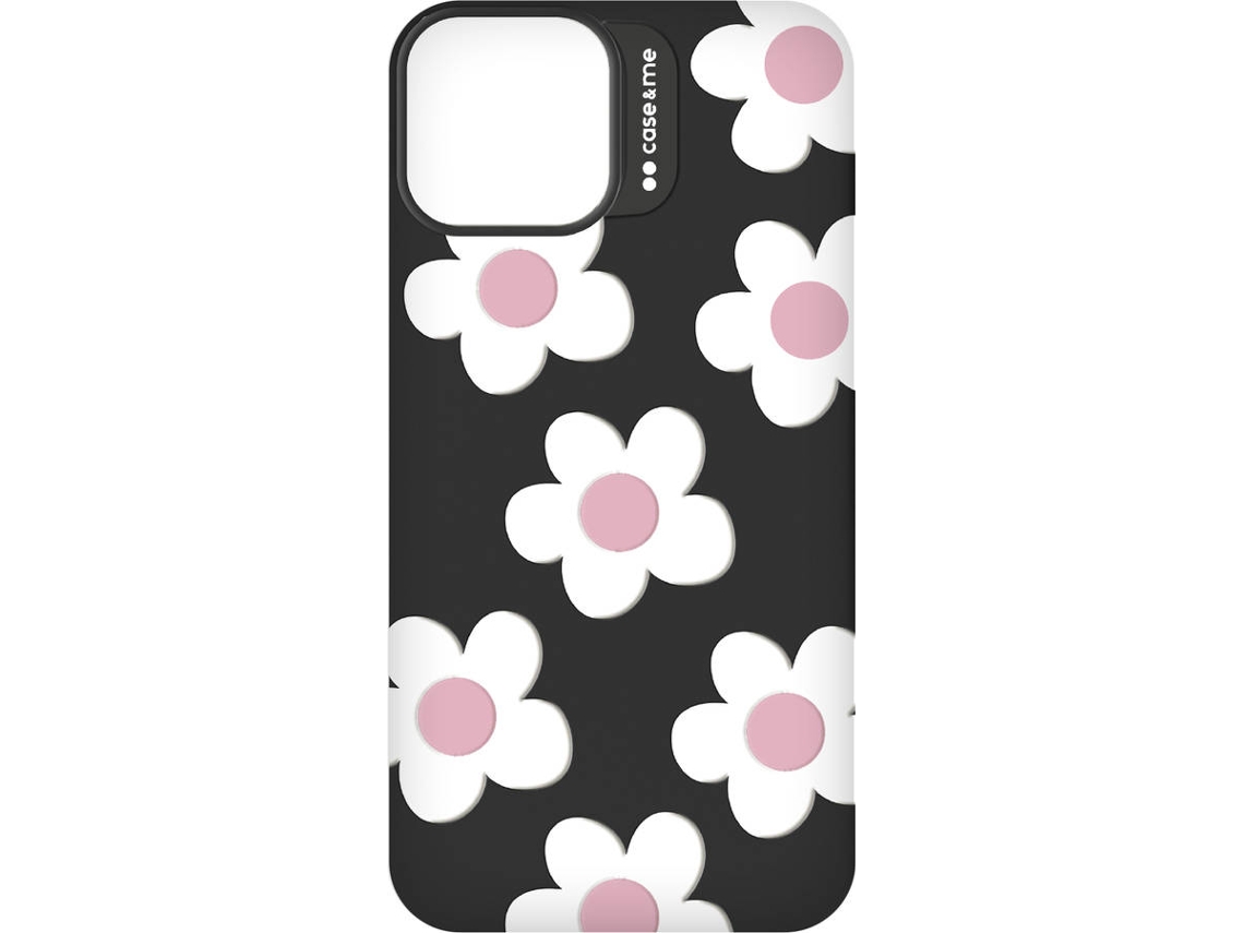 Capa SBS Flores 3D Jelly Case Me iPhone 15 (Branco/Rosa)