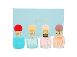 4pcs Perfume Feminino Leve Floral Frutado De Longa Duração Com Cabeça De Spray De Alumínio