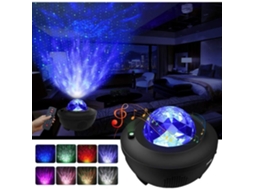 Projetor de Luz Noturna Lbell Galaxy 3 em 1, Projetor de Estrelas+ Projetor Ondas do Oceano em Led, Preto, Infantil BRILVIBERA
