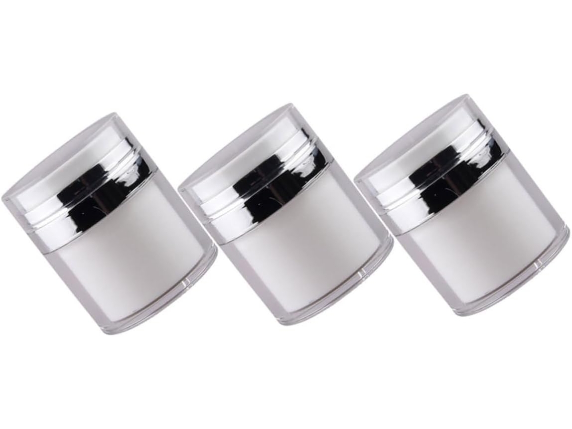 Conjunto De 6 Recipientes Airless Para Loção, Frascos E Bombas Portáteis Para Emulsões.