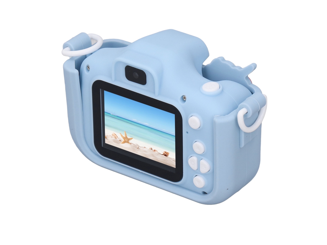 Primerox câmera Digital Infantil Brinquedo com Padrões de Desenhos Animados Portátil Azul